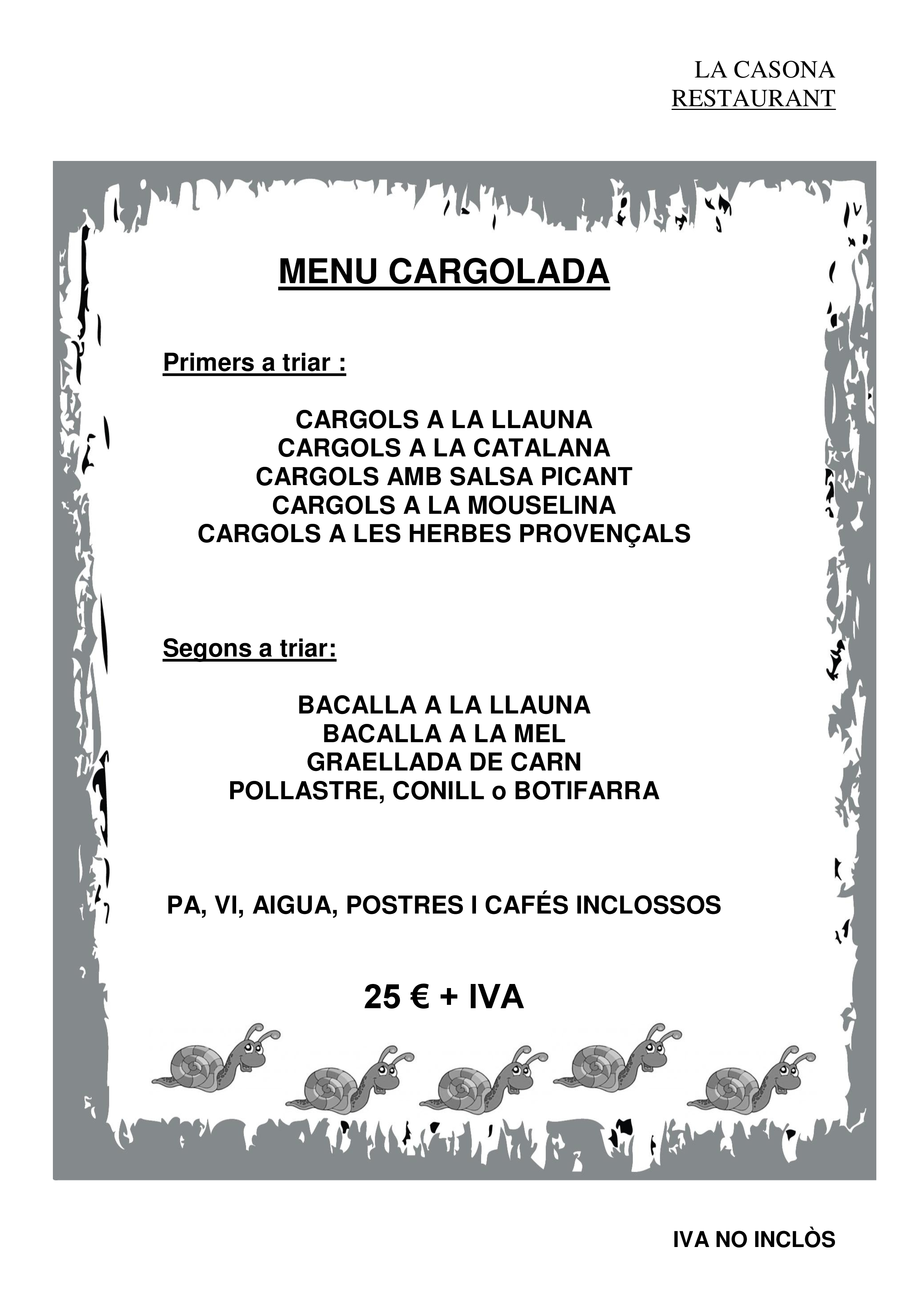 La Casona Restaurant Carta