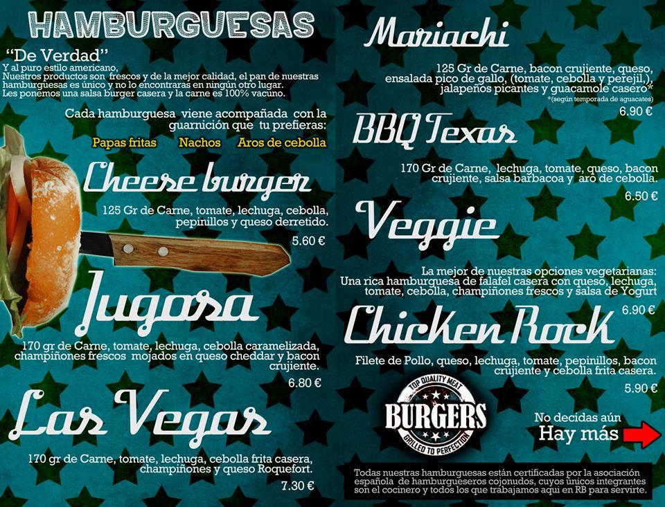 Rockabilly Burger Bar Carta